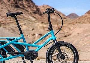 Electric Bicycle resting on the kickstand in the Nevada desert